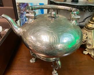 British Silverplate Tilting Hot Water Urn c.1880's