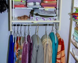 Assortment of bed linens and bathroom linens 