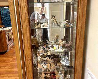 Display cabinet with LOTS of GOAT figurines
