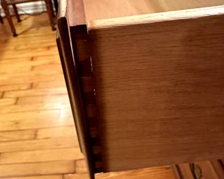 Dovetail drawers of cherry bedroom suit