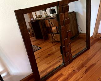 mirror goes with mid-century walnut dresser