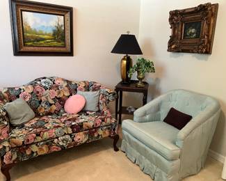 Many beautiful furniture pieces and artwork to choose from