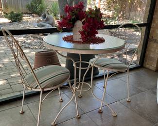 3 piece wrought iron bistro set - $85