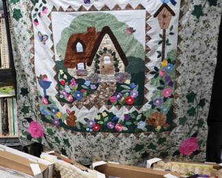 Amazing appliqued quilt top!
