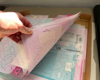 Huge box of stencils. Choose which ones you want.