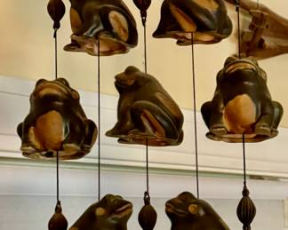 Pottery Frog Wind Chime