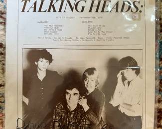 Autographed Talking Heads Record Album