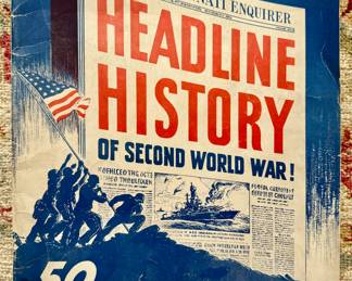 The Cincinnati Enquirer Headline History of Second World War! Front Page Reproductions