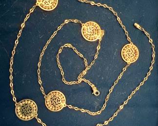 Sterling Silver Disc Necklace