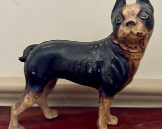 Antique Cast Iron Boston Terrier Dog