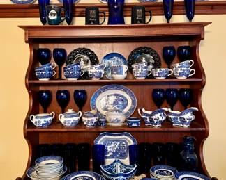 Lots of vintage and antique blue and white!
