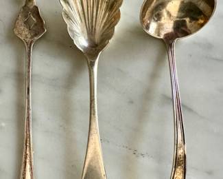 Sterling Silver Butter Pick, Serving Spoon & Sauce Ladle