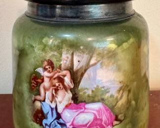 Antique Carlsbad Porcelain Tobacco Jar