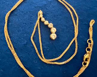 14K Gold Chain with Pendant