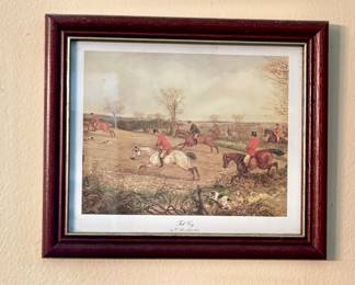 (3) Framed Fox Hunt Prints