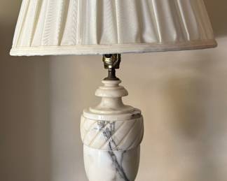 (2) Marble Lamps