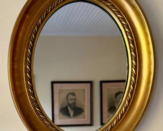 Gold Gilt Oval Mirror