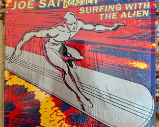 Autographed Joe Satriani Surfing with the Alien Record Album