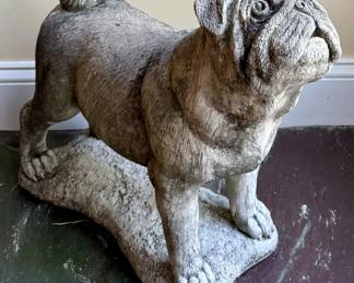 Pug Cement Garden Statue
