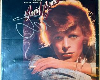 Autographed David Bowie Record Album