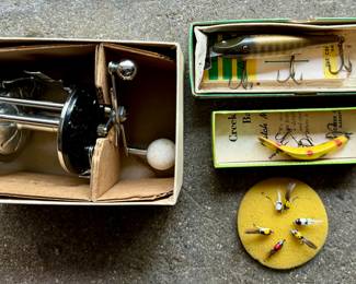 Vintage Fishing Reel & Lures