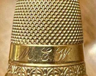 Monogrammed 10K Thimble