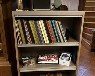 Records and metal file cabinet