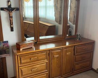 Dresser with mirror