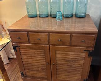 Vintage Group - 3 Ethan Allan maple shutter door side cabinets