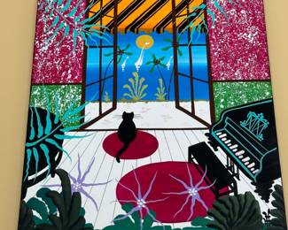 Interior painting by Herbert Felix Hofer (Austria, b. 1946)