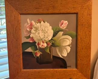 Still life on canvas signed by the artist Susan Shephard