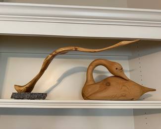 Carved wood sculptures by James Darley - Cove Gallery