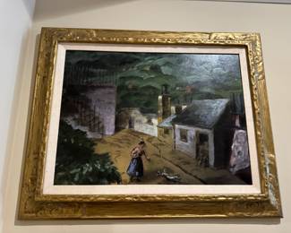 Attr. to William Cordray Simmons, New Jersey/ NYC (1888-1970) husband to Louise Brettner (Lue) Osborne (American, 1889 - 1968) Ashcan School artist, synthetic resin.