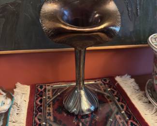 Jack in the pulpit art glass vase attributed to Correia 