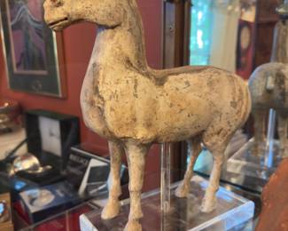 Han Dynasty pottery tomb guardian horse with COA