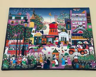 Paris, Montmartre painting after Gerard Louis