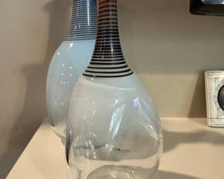 Two Kosta Boda 'Spirit' vases by Bertil Vallien w/original boxes