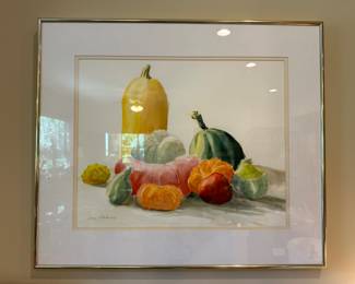 Watercolor still life signed by the artist Anne Stoutamire