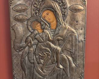 Ancient Turkish (Ottoman) icon with  Tughra  900 silver hallmark used before the adoption of Egyptian marking