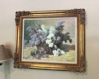 Oil on canvas still life by artist Van Redon