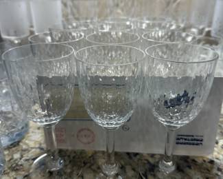Vintage set 12 Baccarat "Paris" pattern wines with original receipt