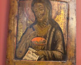 Antique Russian Icon 'Saint John the Baptist'