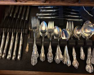 Towle sterling silver OLD MASTER 5 pc service for 12 plus additional pieces