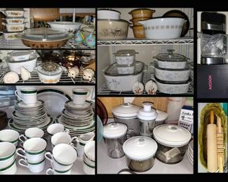 LOADs of Good Kitchen Items including Pyrex and Corelle