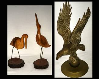 Wooden Birds and Brass Eagle