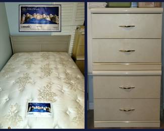Bed and Nightstands that have matching dresser with mirror 