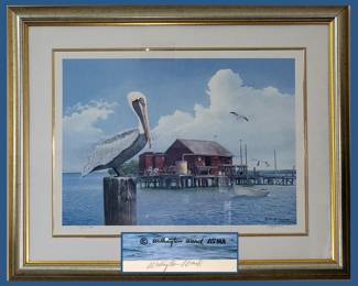 Wellington Ward Signed Print; Wellington Ward was a Well Known Local Artist 