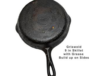 890 Griswold Cast Iron Skillet with grease build up 45.00