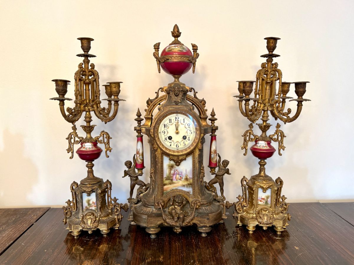 ANTIQUE FRENCH GARNITURE SET