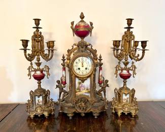 ANTIQUE FRENCH GARNITURE SET